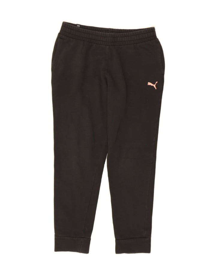 PUMA Womens Tracksuit Trousers Joggers UK 12 Medium  Black Cotton Vintage Puma and Second-Hand Puma from Messina Hembry 