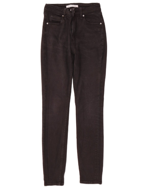 Calvin Klein Dame Skinny Jeans W26 L30 Sort Bomuld