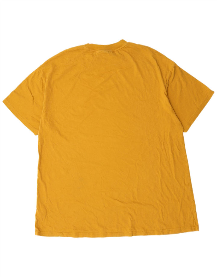 Puma Herre Loose Fit T-Shirt Top Medium Gul Bomuld