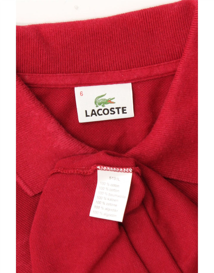 LACOSTE Poloskjorte til mænd Størrelse 6 XL Rød Bomuld