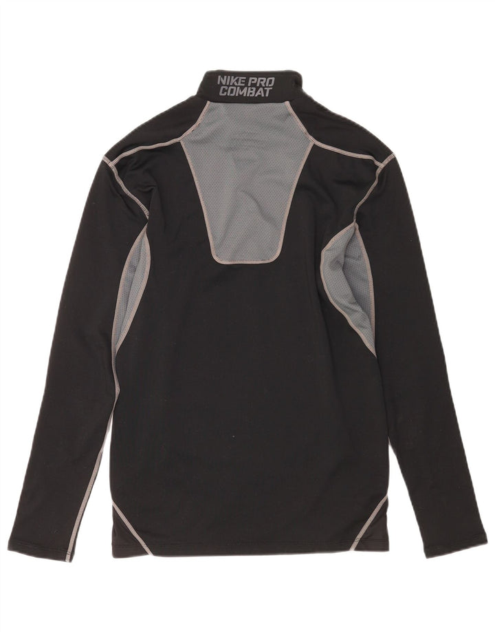 Nike Herre Compression Top Langærmet Stor Sort Colourblock