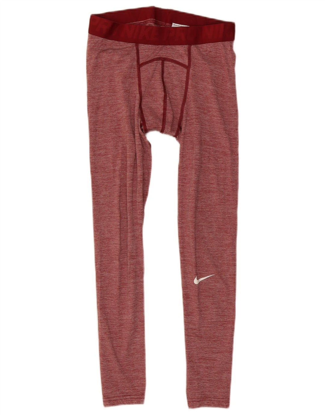Nike Herre Dri Fit Crop Leggings Medium Rød Flecked Polyester