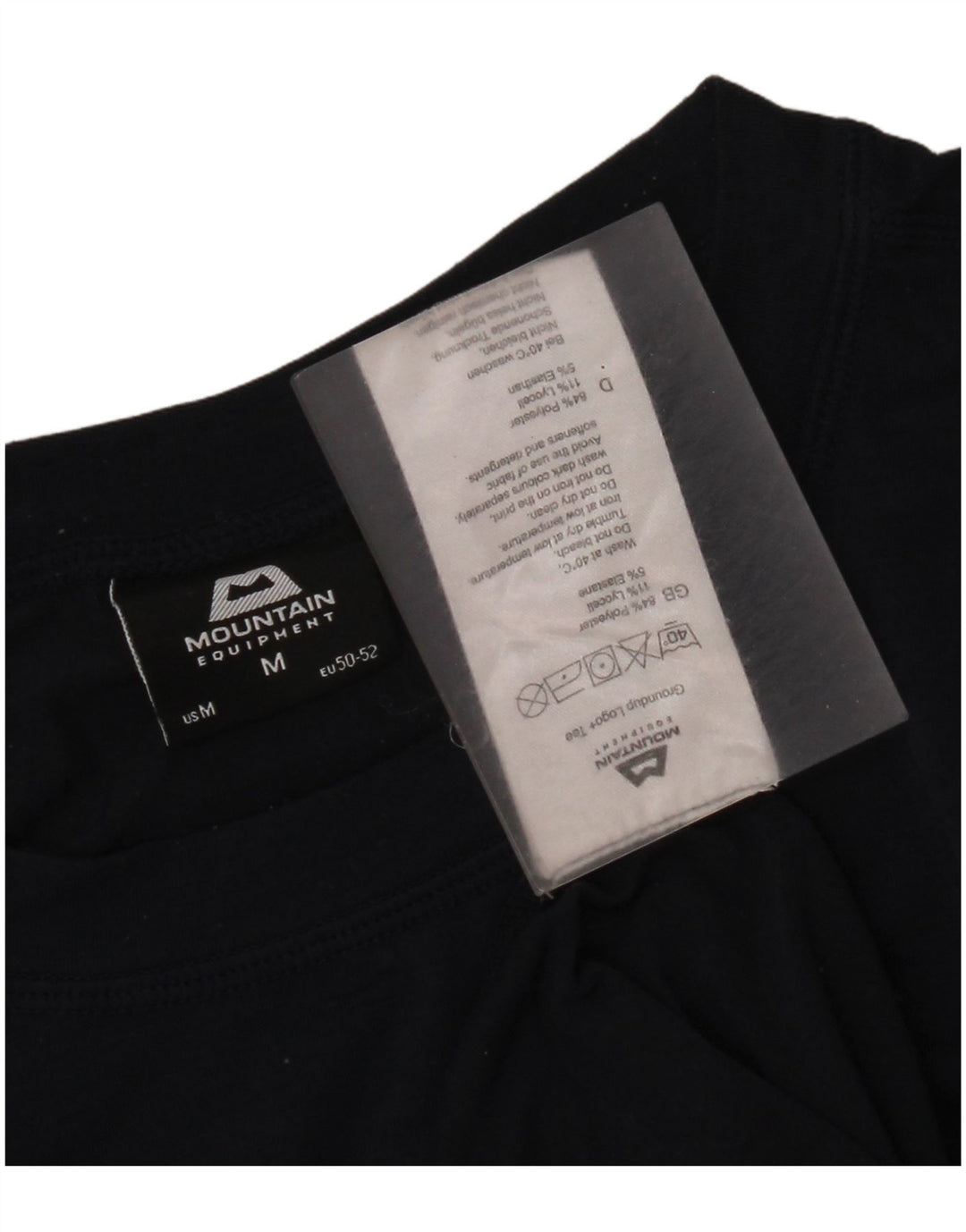 Mountain Equipment Herre grafisk T-shirt Top Medium Navy Blue Polyester