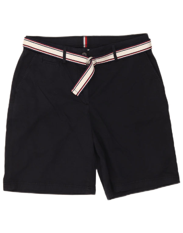 TOMMY HILFIGER chinoshorts til kvinder UK 12 Medium W32 Marineblå Bomuld