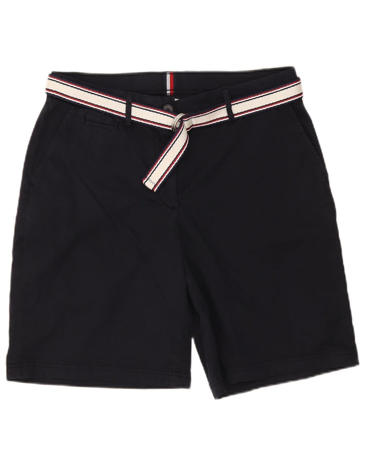 TOMMY HILFIGER chinoshorts til kvinder UK 12 Medium W32 Marineblå Bomuld