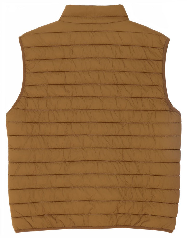 Zara Herre Polstret Gilet UK 40 Stor Khaki Polyester