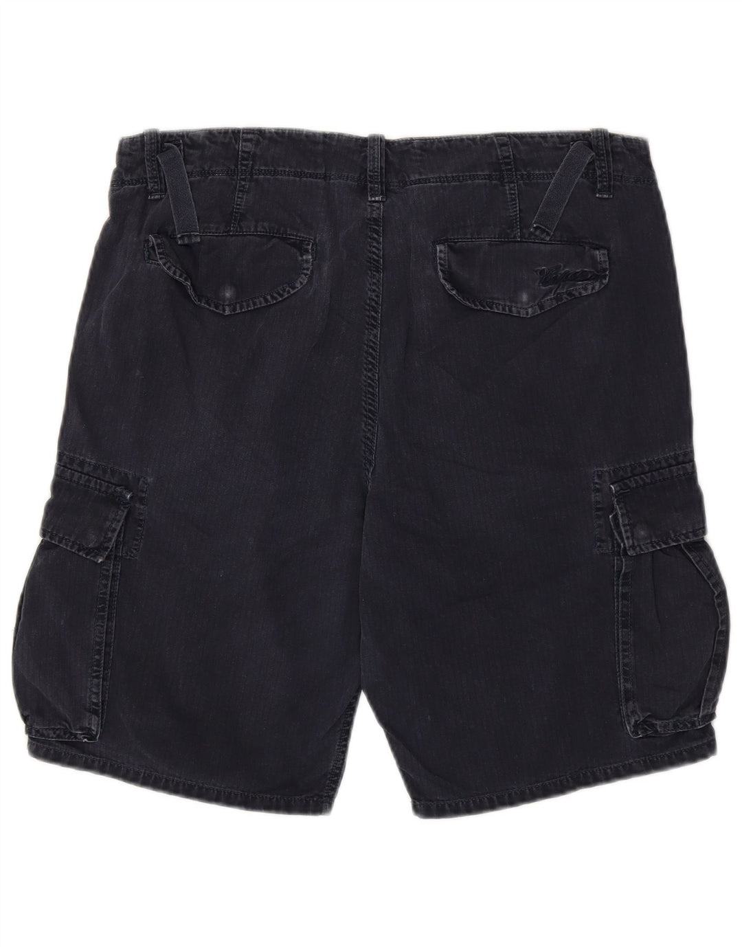 Vintage Herre Cargo Shorts W33 Medium Marineblå Bomuld