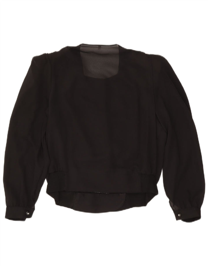Vintage Dame Dobbeltradet Bolero Top IT 50 XL Sort
