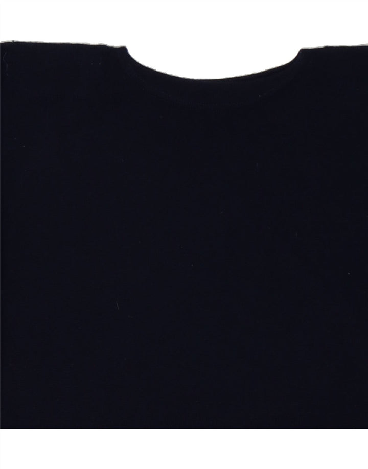 VINTAGE Womens Top Long Sleeve UK 14 Medium Black Vintage Vintage and Second-Hand Vintage from Messina Hembry 