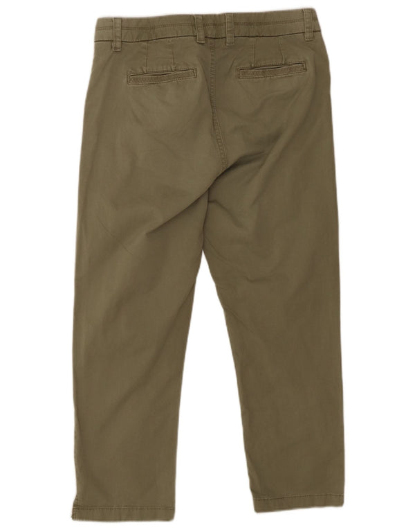 Fat Face Dame Slim Capri Bukser UK 12 Medium W30 L23 Grøn Bomuld