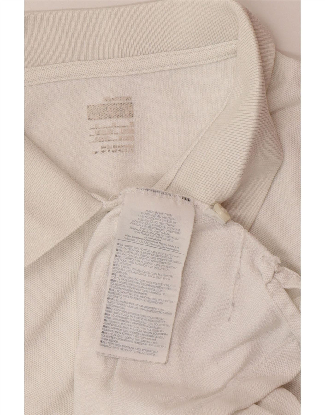 NIKE Poloshirt til mænd Medium hvid bomuld