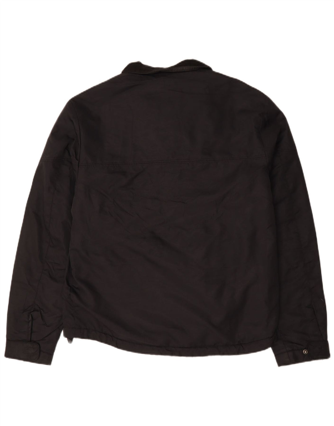 Zara Herre Bomber Jacket UK 42 XL Sort Nylon