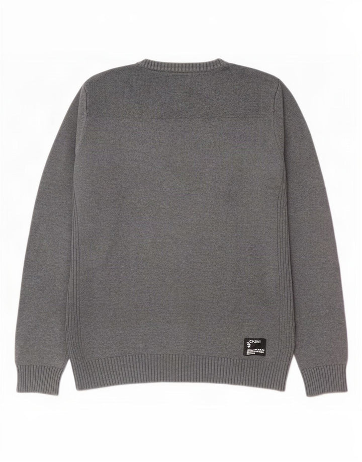 Jack & Jones Herre V-hals sweater mellemgrå bomuld