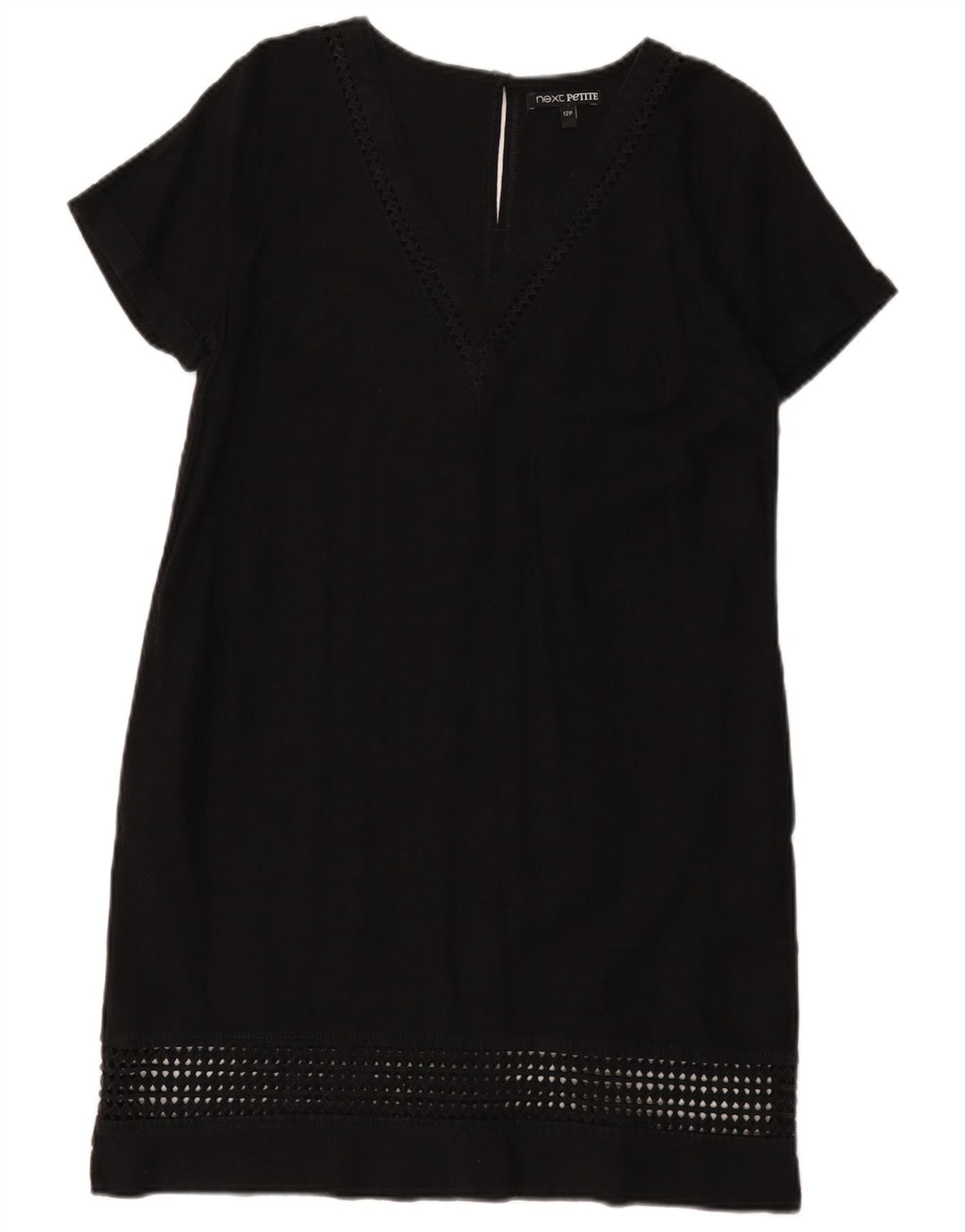 Næste Womens Shift Dress UK 12 Medium Black Linen