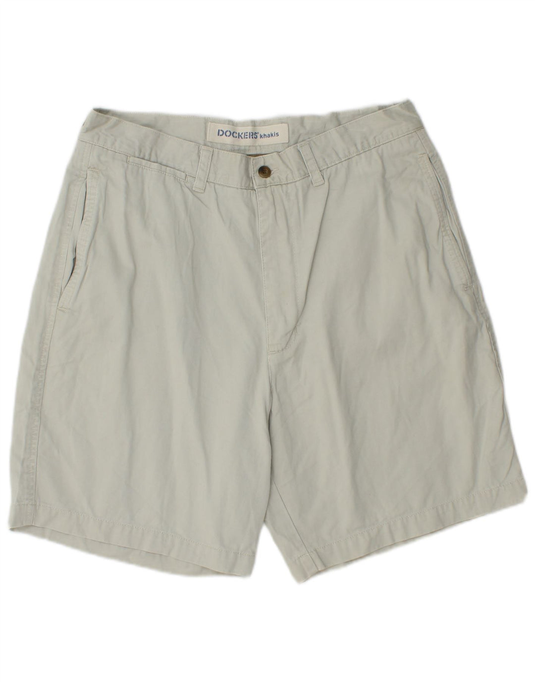 DOCKERS Herre Khakis Chino Shorts W34 Large Blue Cotton