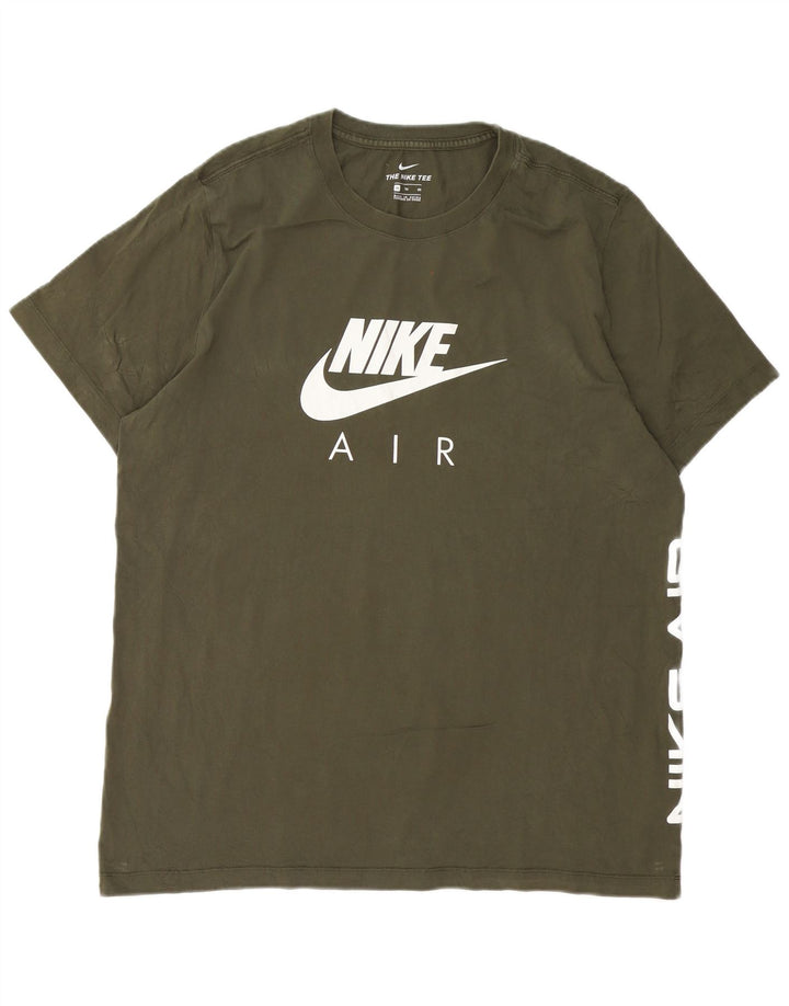 Nike grafisk T-shirt top til mænd XL Grøn bomuld