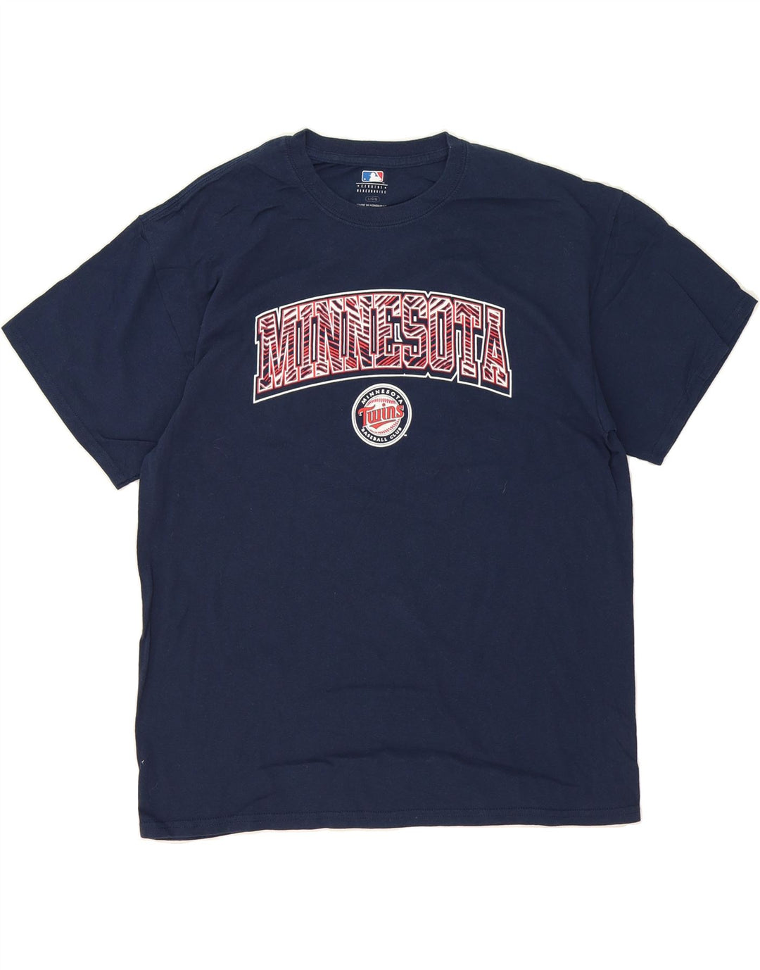 GENUINE MERCHANDISE Mens Minnesota Graphic T-Shirt Top Large Navy Blue Vintage Genuine Merchandise and Second-Hand Genuine Merchandise from Messina Hembry 