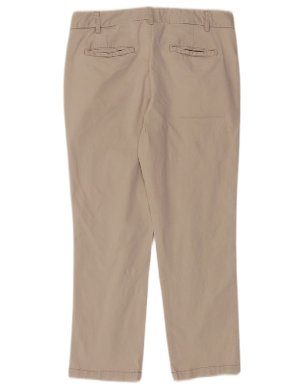 Fat Face Womens Cropped Trousers UK 10 Small W30 L25 White Bomuld