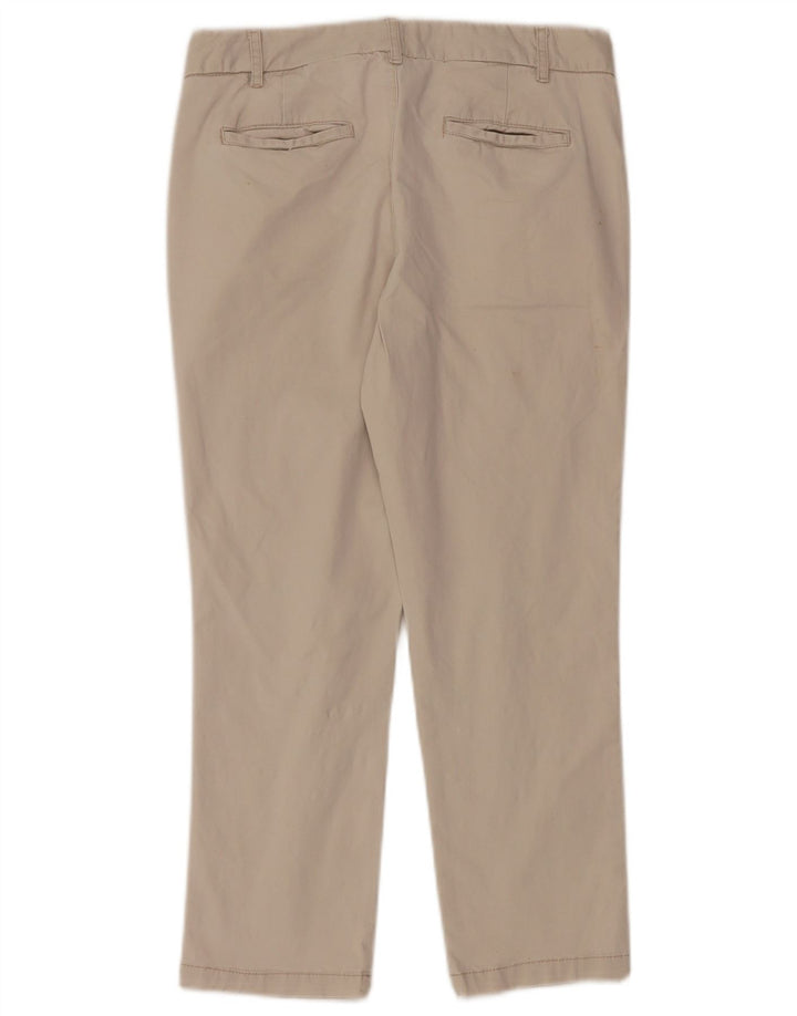 Fat Face Womens Cropped Trousers UK 10 Small W30 L25 White Bomuld