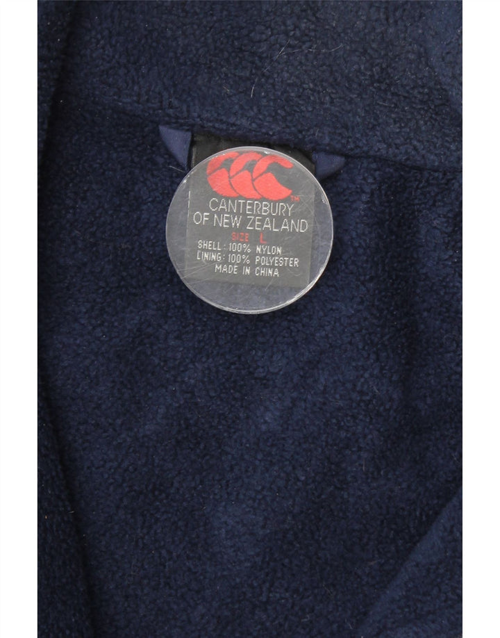 CANTERBURY Herre Windbreaker Coat UK 40 Large Navy Blue Nylon
