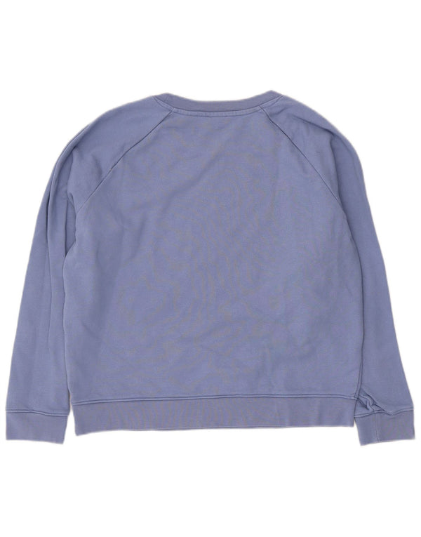 Levi's Dame Grafisk Oversized Sweatshirt Jumper UK 10 Lille Blå Bomuld