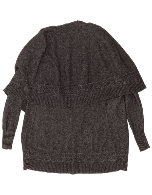 Jigsaw Womens Longline Cardigan Sweater UK 10 Small Grey Uld