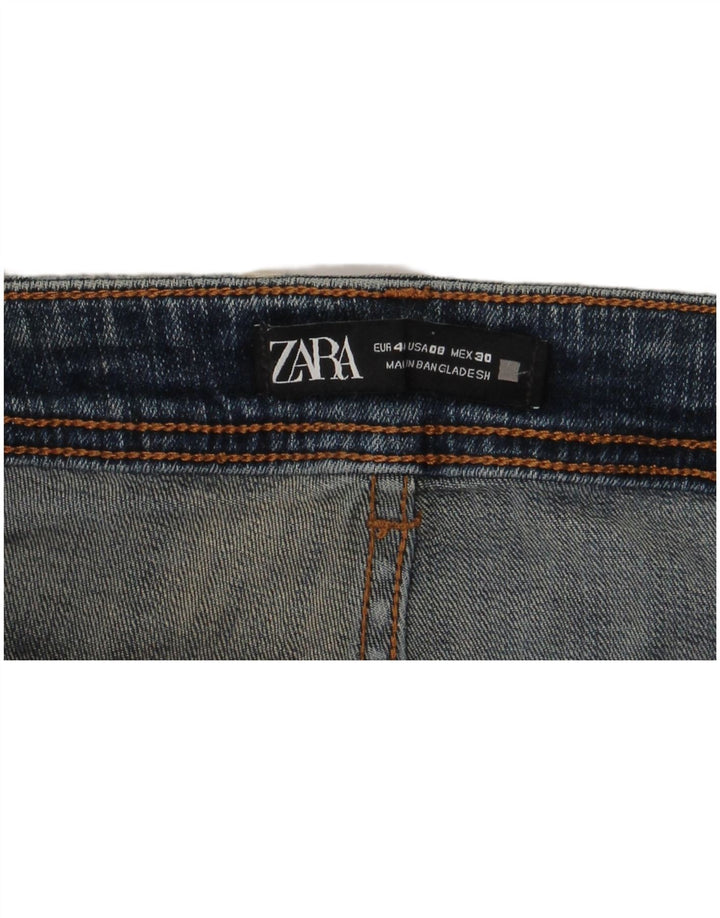 Zara Dame Distressed Skinny Jeans EU 40 Medium W30 L28 Blå