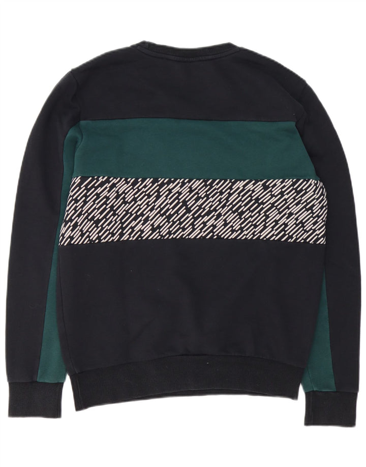 Puma Herre Grafisk Sweatshirt Jumper Lille Sort Colourblock