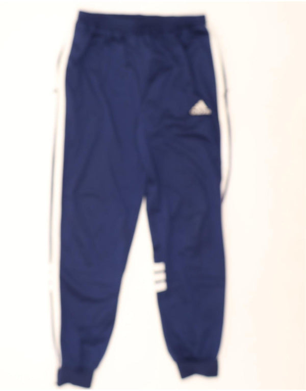 Adidas Mens Tracksuit Trousers Joggers UK 42/44 Large Navy Blue Colourblock