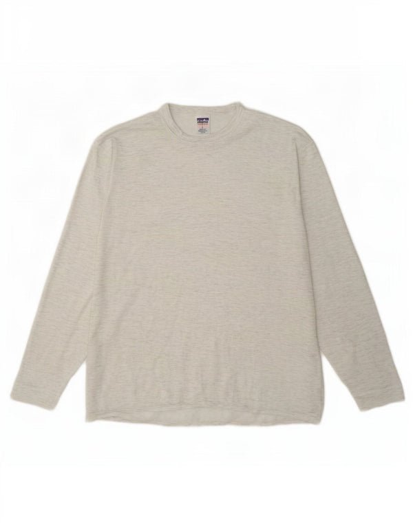 Patagonia Herre Top Langærmet Stor Grå Flecked Polyester
