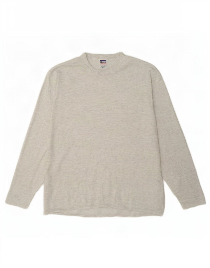 Patagonia Herre Top Langærmet Stor Grå Flecked Polyester