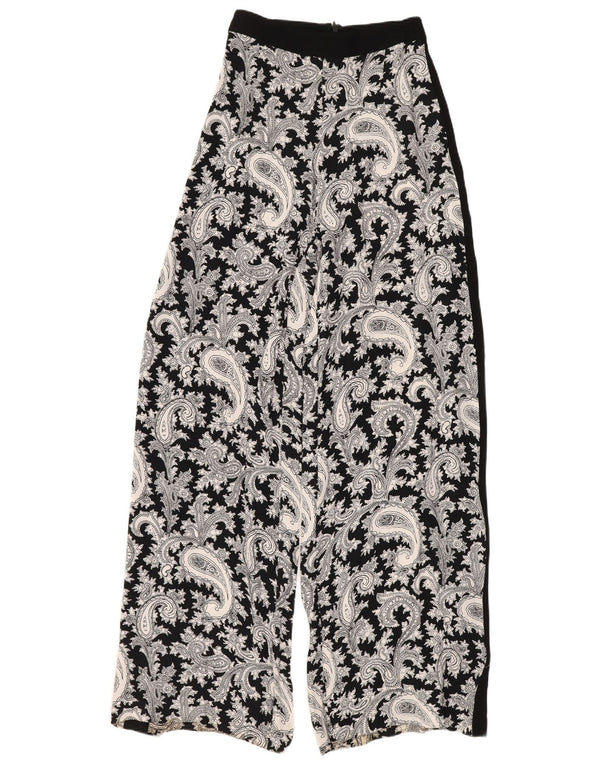 French Connection Damebukser med høj talje UK 6 XS W24 L30 Sort Paisley