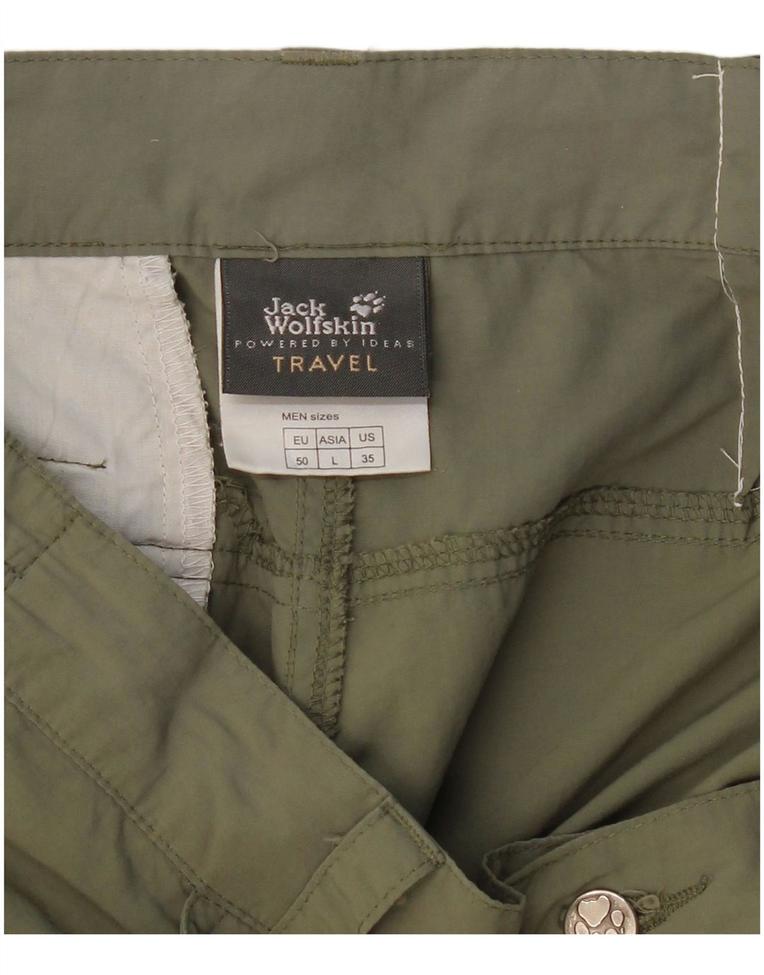 JACK WOLFSKIN Herre Travel Straight Cargo Bukser Large W34 L30 Khaki