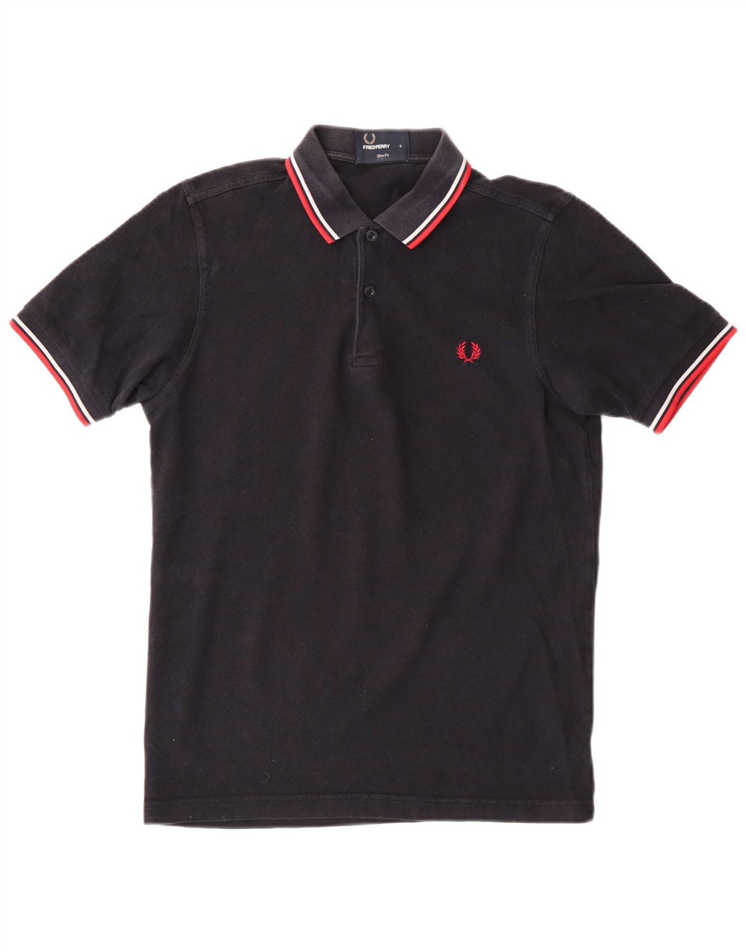 Fred Perry Herre Slim Fit Polo Shirt Lille sort bomuld
