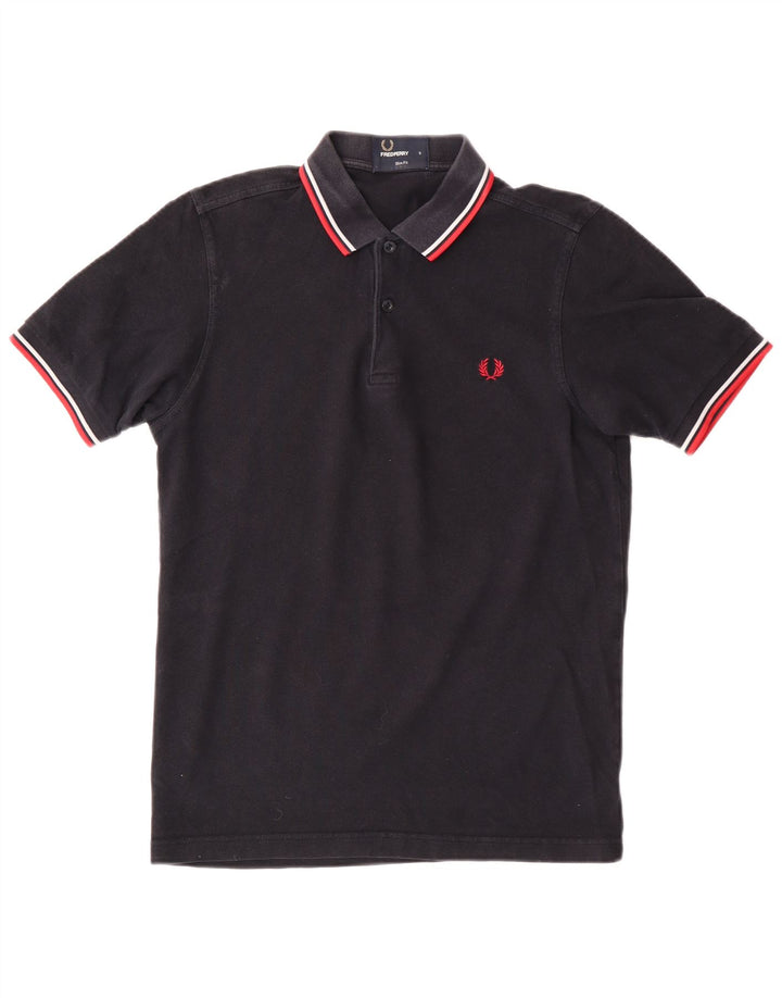 Fred Perry Herre Slim Fit Polo Shirt Lille sort bomuld