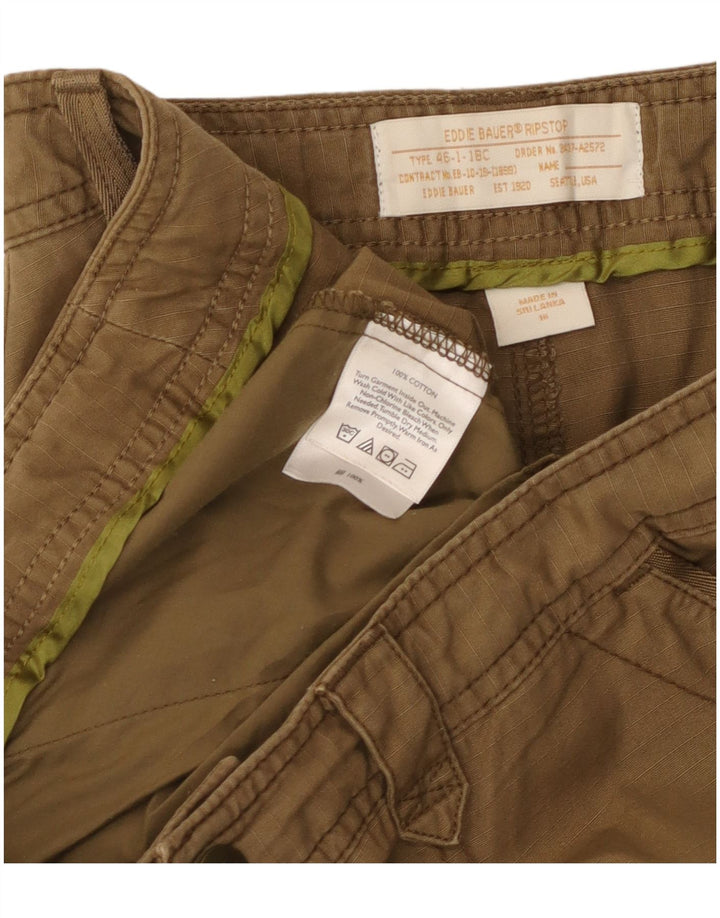 Eddie Bauer Dame Cargo Shorts US 16 2XL W40 Khaki Bomuld