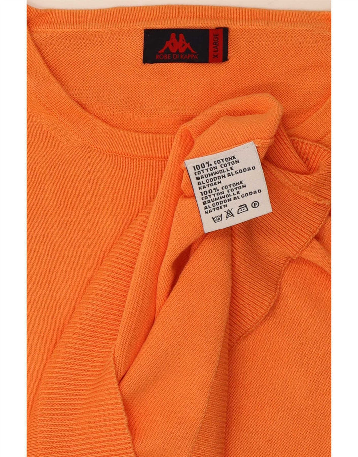 Kappa herre sweater med rund hals XL orange bomuld