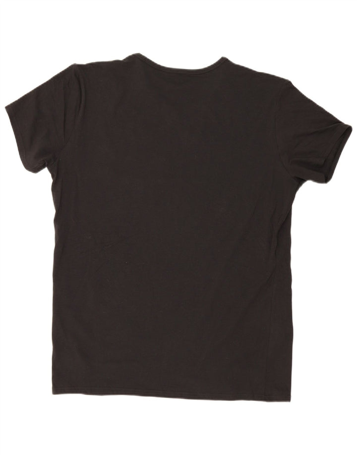Tommy Hilfiger Herre T-Shirt Top 2XL Sort Bomuld