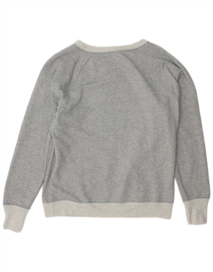 CHAMPION Dame Grafisk Sweatshirt Jumper UK 16 Stor Grå