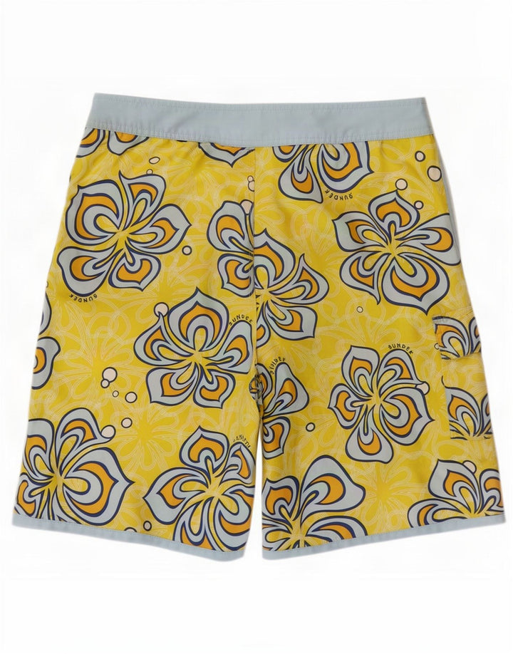 Sundek Herre badeshorts Medium Yellow Floral Polyester