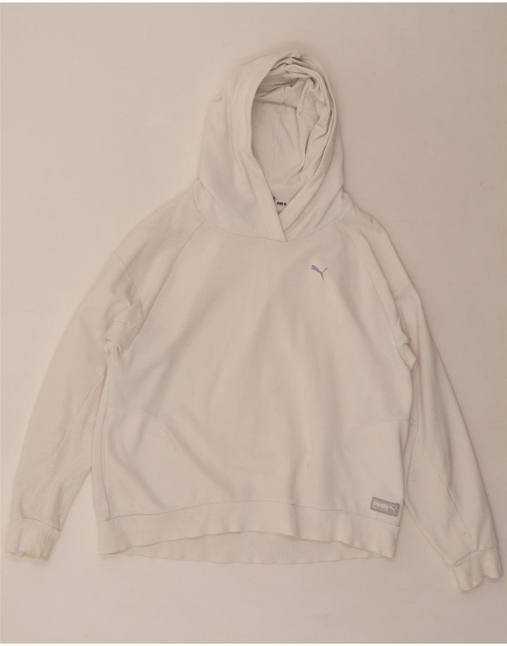 PUMA Womens Hoodie Jumper UK 18 XL White Vintage Puma and Second-Hand Puma from Messina Hembry 