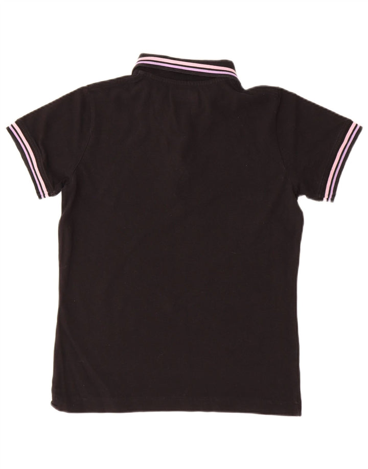KAPPA Womens Polo Shirt UK 14 Large Black