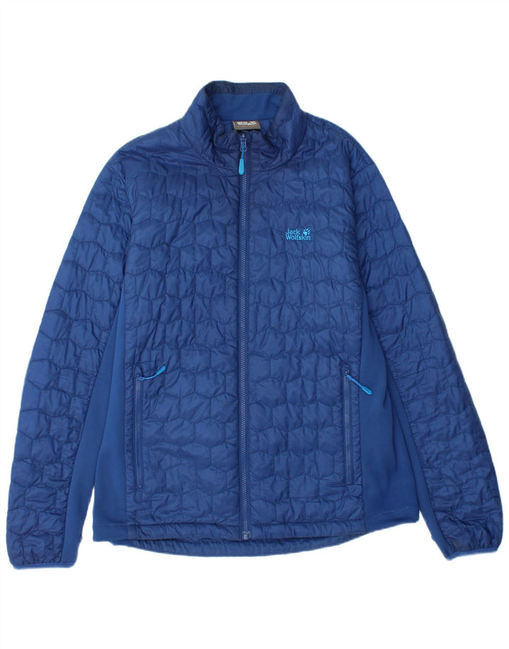 JACK WOLFSKIN Herre quiltet jakke UK 40/42 Large Blue Polyester