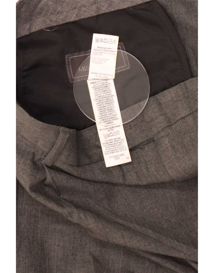 Marks & Spencer Herre Pegged Regular Fit Suit Bukser W40 L31 Grå
