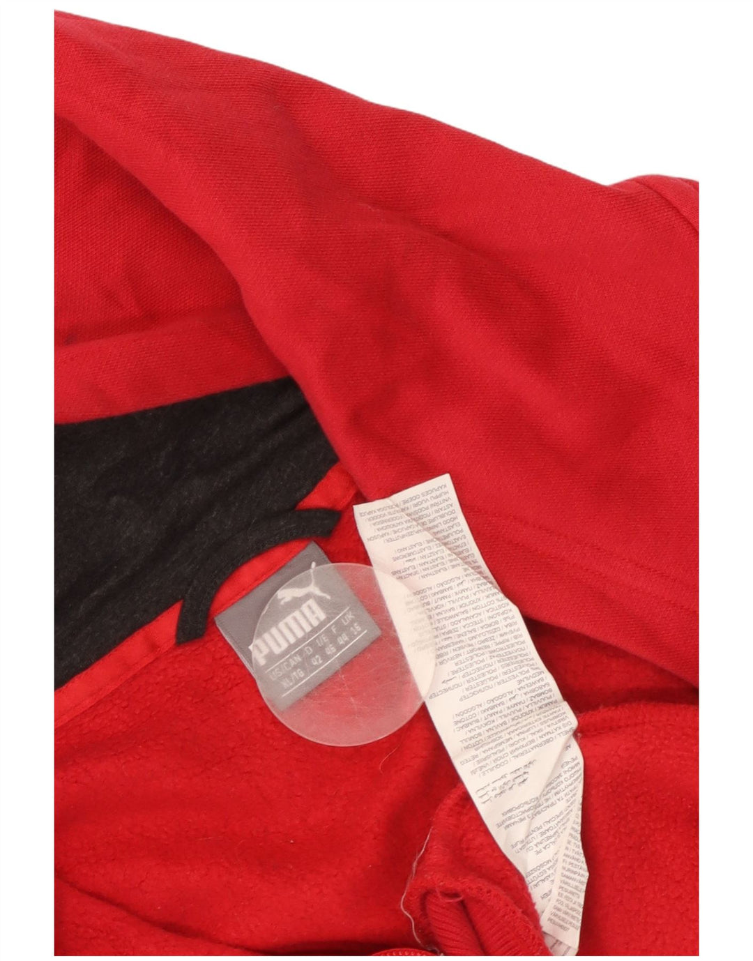 PUMA hættetrøje med lynlås til kvinder UK 16 Stor rød bomuld
