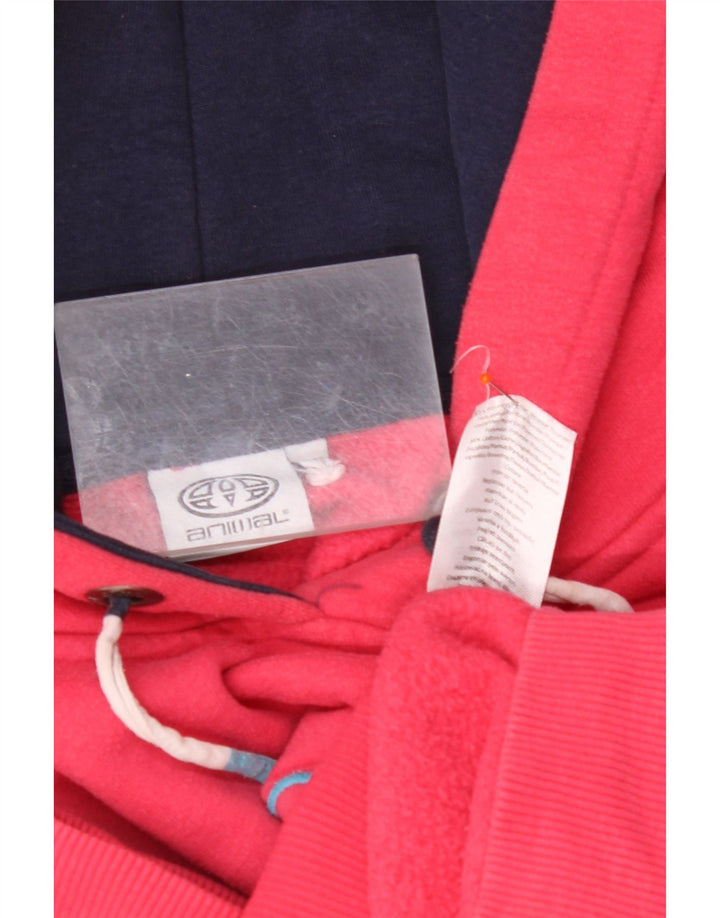 ANIMAL Grafisk hættetrøje til kvinder UK 16 Large Pink Bomuld