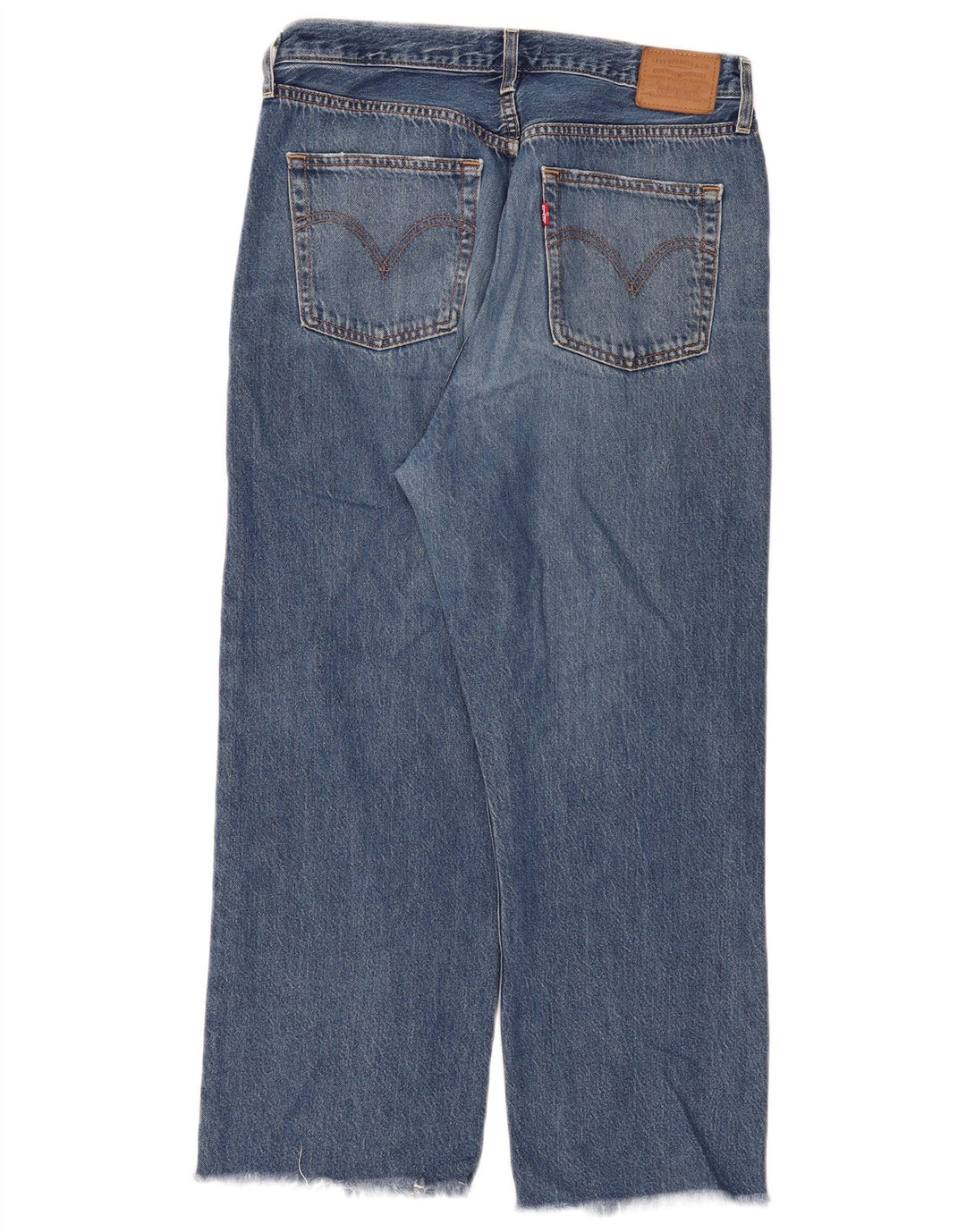Levi's Dame Ribcage Straight Jeans W32 L29 Blå Bomuld