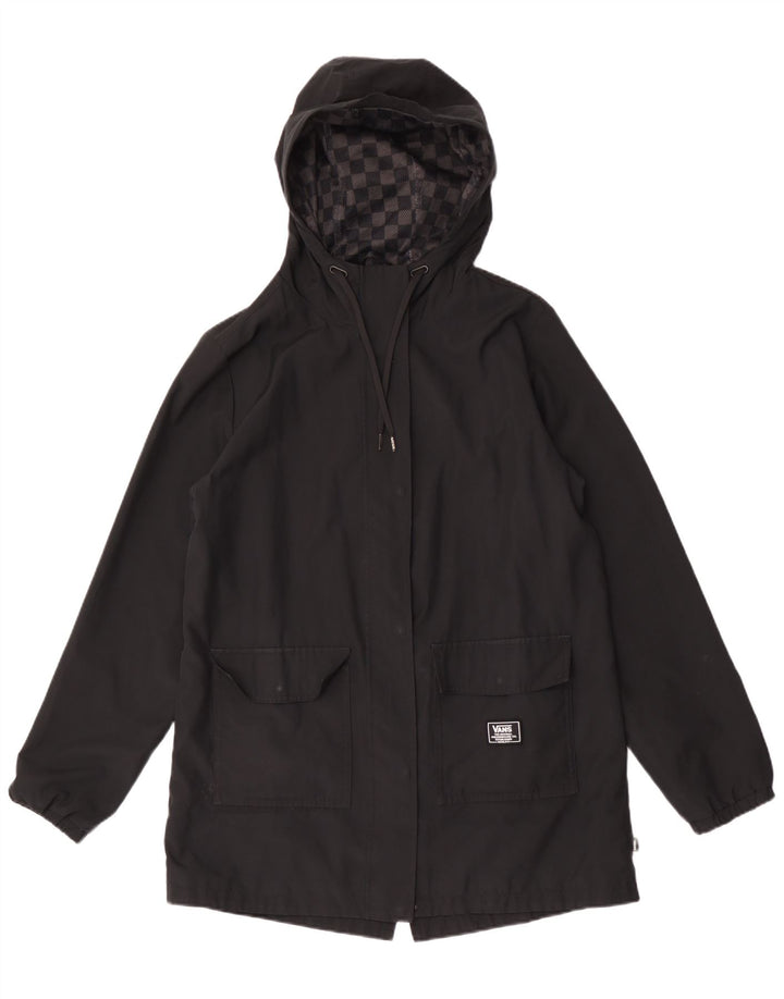 Vans Dame Hætte Regnfrakke UK 14 Medium Sort Polyester