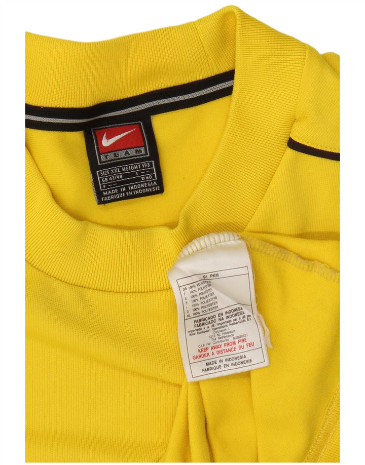 Nike grafisk T-shirt top til mænd UK 47/48 2XL gul polyester