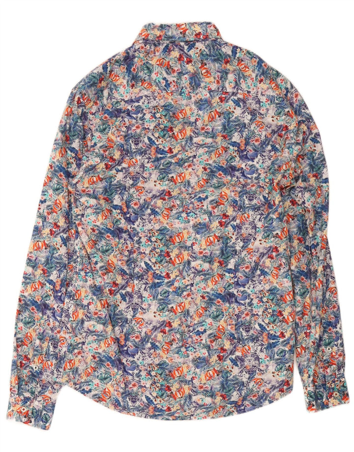 Zara Herre Slim Fit skjorte Medium Flerfarvet Blomsterbomuld